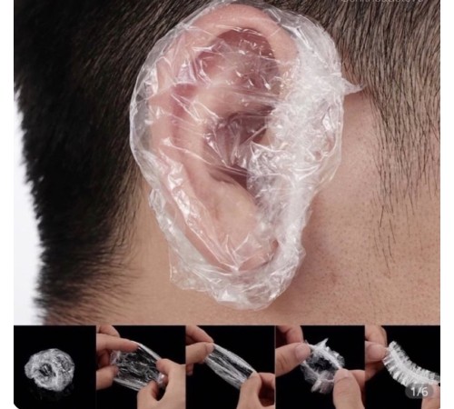 Su Geçirmez Kulak Örtüleri Su Geçirmez Kulak Kapları Duş İçin 100 Adet