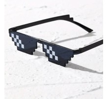 Thug Life Trend Güneş Gözlüğü Mozaik Siyah Kedi Gözlükleri