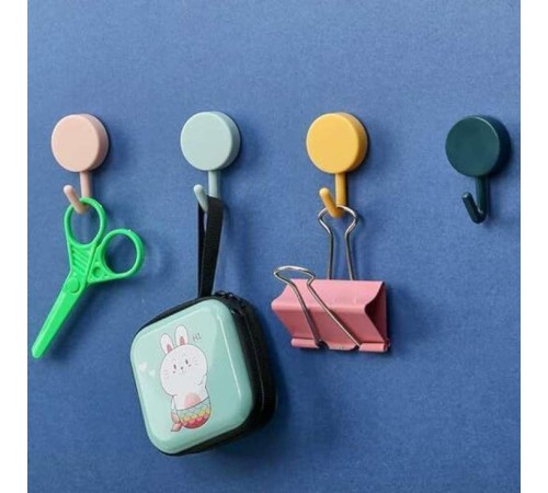 Kendinden Yapışkanlı Renkli Duvar Askısı 10 Adet