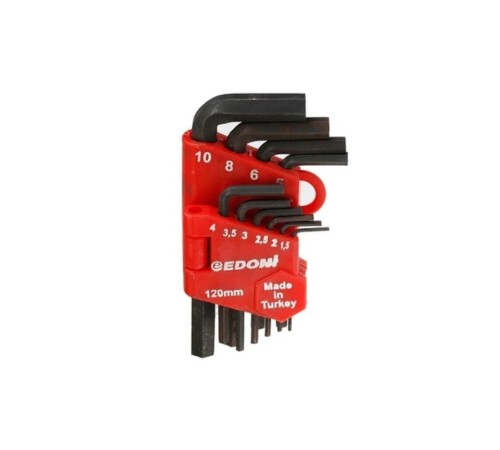 120 mm 10 Parça Alyan Seti Siyah