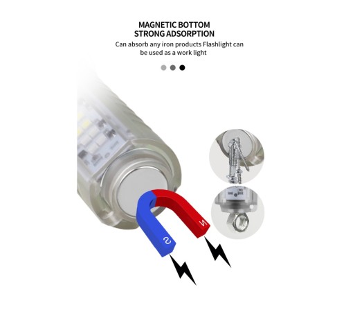 Profesyonel TG LED Güçlü 8 Modlu Type-C 1000 Lümen Polis Çakarlı Şarjlı El Feneri