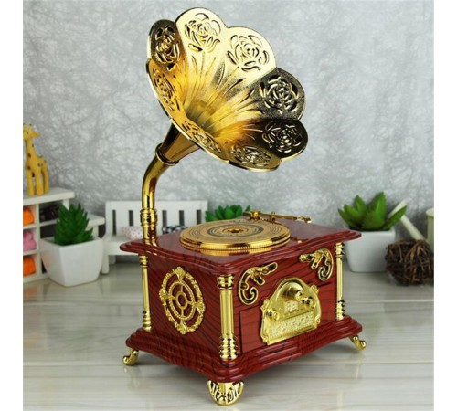 Nostaljik Gramofon Müzik Kutusu