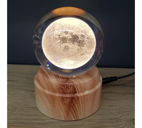 Dolunay Tasarımlı Dönen Cam Küre