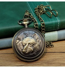 BozKurt Motifli Antika Köstekli Saat