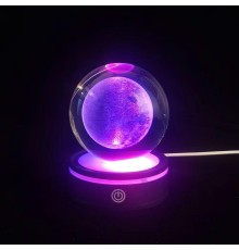 Usb li Plastik Altlıklı Dolunay Dönen Cam Küre