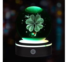 Usb li Dönen Yonca Cam Küre