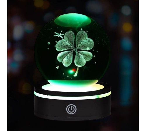 Usb li Dönen Yonca Cam Küre