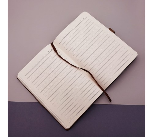 Mavi Beyaz Deri Kapaklı Defter Ve Metal Kalem Set