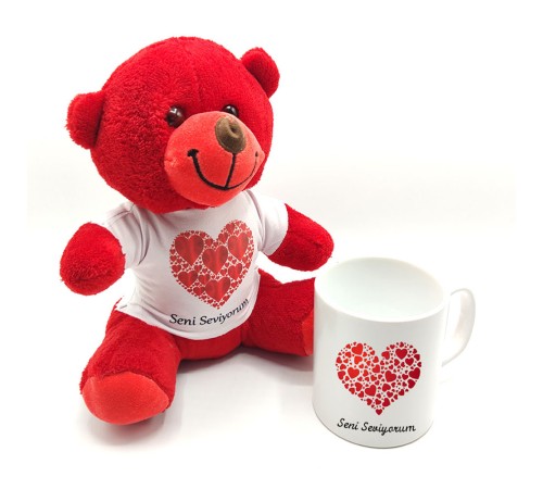 Seni Seviyorum Ayıcık ve Kupa Bardak Seti