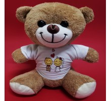 Gelin Damat Tasarım Tişörtlü Sevimli Ayıcık