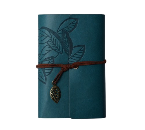 Yaprak Desenli Deri Defter