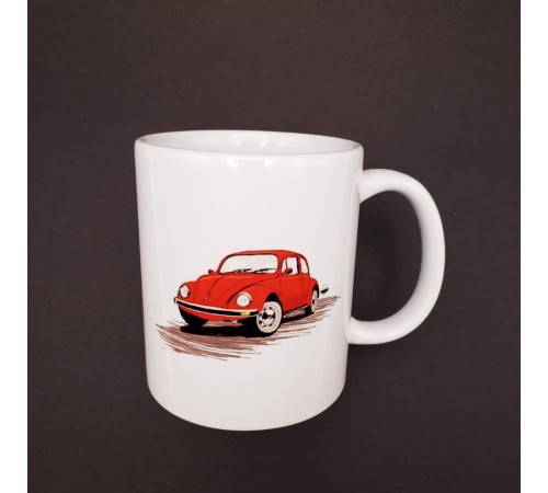 Kırmızı Vosvos Baskılı Kupa