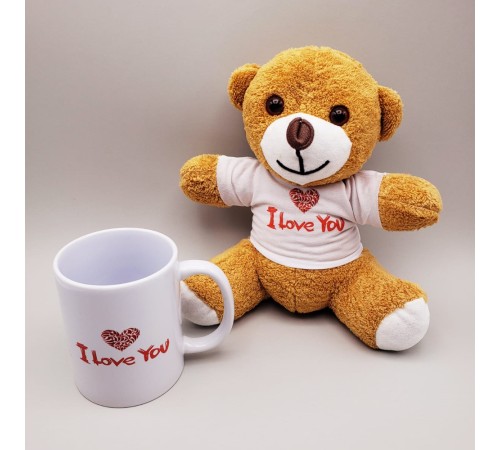 Kahverengi Ayıcık ve Baskılı Kupa Seti