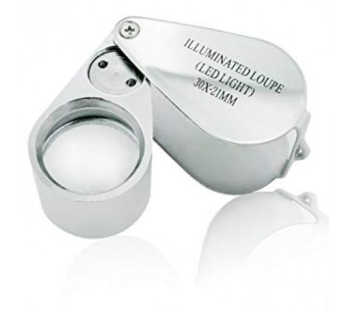 Kontrol Için Özel Kutulu Metal Işıklı Lup 30X21