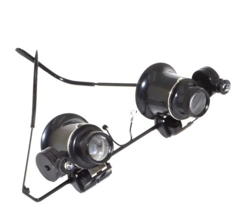 Gözlük Model Çıft Led Aydınlatma Saat Onarımı Için Harika Büyüteç