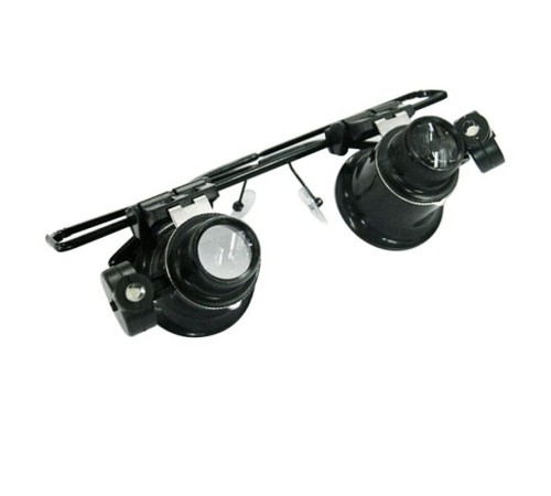 Gözlük Model Çıft Led Aydınlatma Saat Onarımı Için Harika Büyüteç