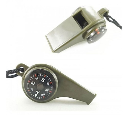 Çok Fonksiyonlu Düdük Pusula Kamp Termometre Acil Survival Dişli Düdük