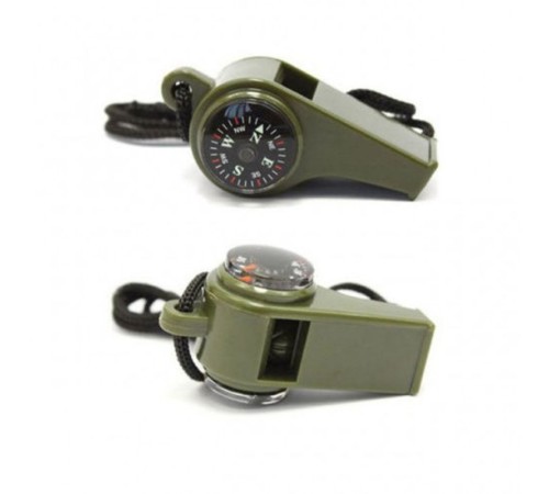 Çok Fonksiyonlu Düdük Pusula Kamp Termometre Acil Survival Dişli Düdük