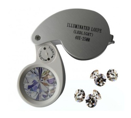 Mini 40X25Mm Takı Büyüteç Cep Büyüteç Teftiş Elmas Pullar Madeni Kontrol Lup Mg21011