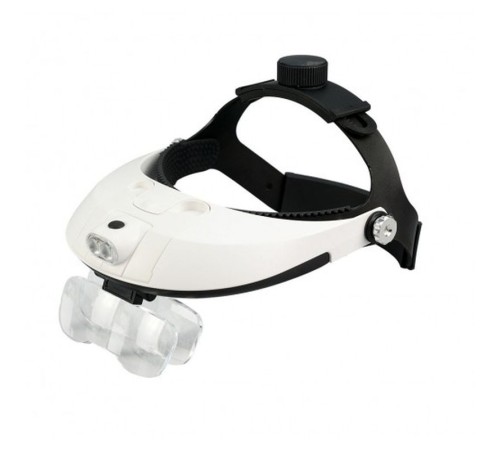 5 Mercekli Çok Fonksiyonlu Başlık Tip Işıklı Büyüteç 81001H