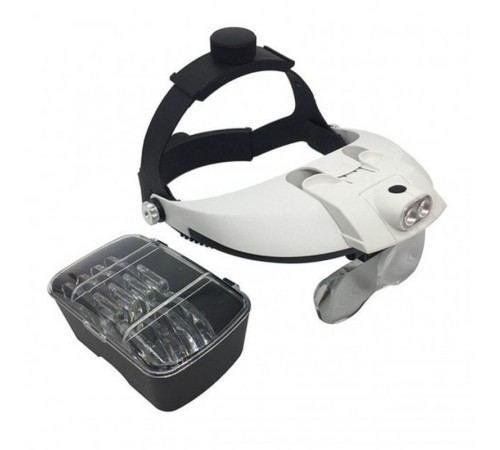 5 Mercekli Çok Fonksiyonlu Başlık Tip Işıklı Büyüteç 81001H