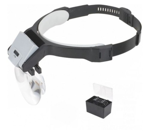 Lens Takmalı 5 Lenslı Led Lambalı Şapka Tip Büyüteç