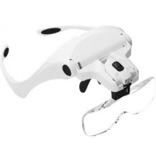 5 Lens 1.0X-3.5X 2Led Işıklı İle Ayarlanabilir Gözlük Büyüteç 9892B2