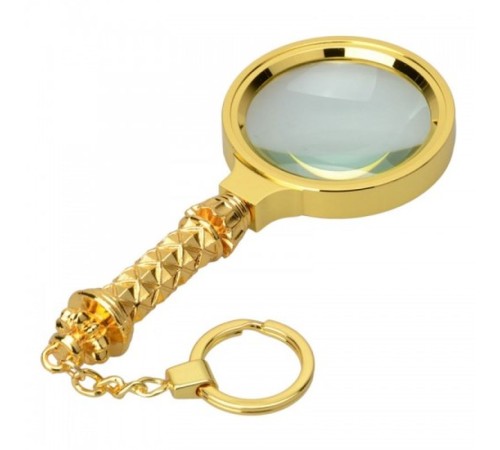 X90Mm Tüm Metal Altın Renkli Hediye Büyüteç Optik Lensler Ile Çinko Alaşım Metal Çerçeve