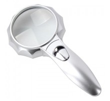 4X 6 Led Işık Aydınlatma 75Mm Optik Lens El Büyüteç