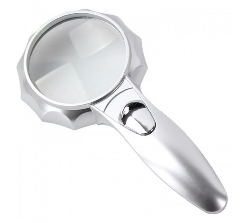 4X 6 Led Işık Aydınlatma 75Mm Optik Lens El Büyüteç