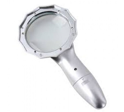 4X 6 Led Işık Aydınlatma 75Mm Optik Lens El Büyüteç