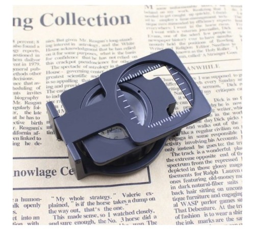 Tekstilciler Için Kumaş Kontrolü Büyüteç Katlanan Metal 15X Büyütme