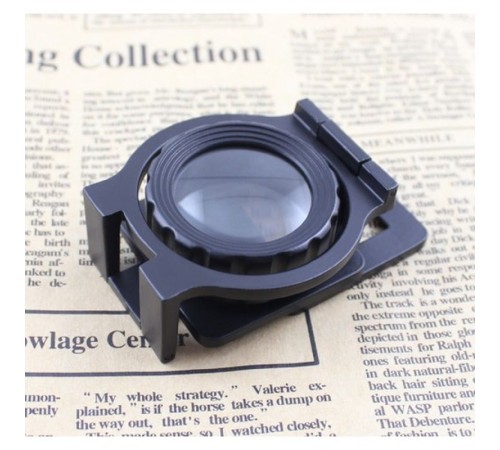 Tekstilciler Için Kumaş Kontrolü Büyüteç Katlanan Metal 15X Büyütme