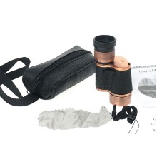 6X24 Baıgısh Askeri Tarzi Pirinç Ve Deri Kaplamalı Deri Çantalı Monocular Dürbün Princ