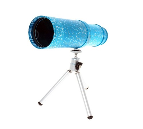 50X50 Panda Metal Gövde Tek Gözle Büyük Mercek Korsan Dürbün Mavi