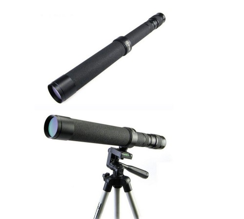 Baigish Zt8-24X40 Rus Model Zoomlu Deri Çantalı Tripot Bağlanan Tekli Dürbün