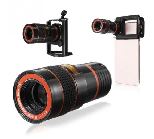 8X18 Zoom Teleskop Telefon Kamera Lensi Mini El Dürbünü