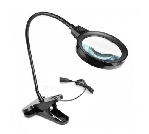 12 Led Clipslı Işıklı Büyüteç Işıklı Masa Lambası Çalışma Lambası