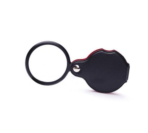 5X 60Mm Cam Optik Lens Katlabilir Deri Kaplamalı Cep Büyüteç Xx1051