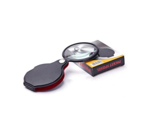 5X 60Mm Cam Optik Lens Katlabilir Deri Kaplamalı Cep Büyüteç Xx1051