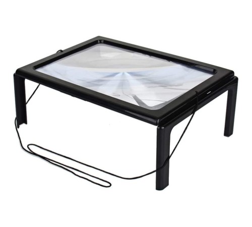 Yaşlılar Için A4 Boyutu Masa Tipi Işıklı Okuma Büyüteç Th-275205B