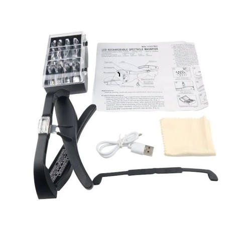 Şarjlı Gözlük Büyüteç 4 Farklı Lens -11537Dc