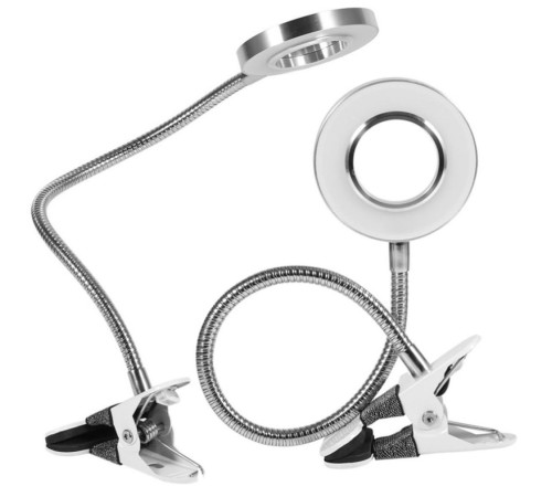 8X Büyütmeli Mandallı Usb Girişli Masa Lambalı Okuma Ve Güzellik Salon Için Büyüteç 2088A