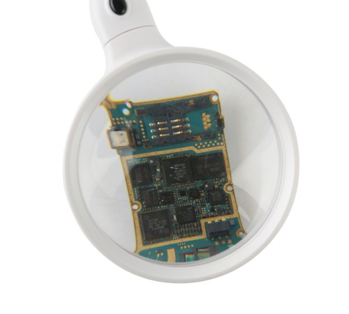 Masaüstü 10X Led Işıklı Büyüteç Okuma El Sanatları Onarım Büyüteç 7765