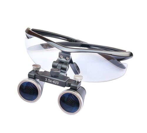 3.5X - 420 Mm Diş Cerrahi Gözlük Lens Büyüteç Taşıma Çantalı