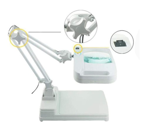 5X 10X Büyüteç - Led Işıklı Süper Parlak Enerji Tasarruflu Masa Lambası Lt-861