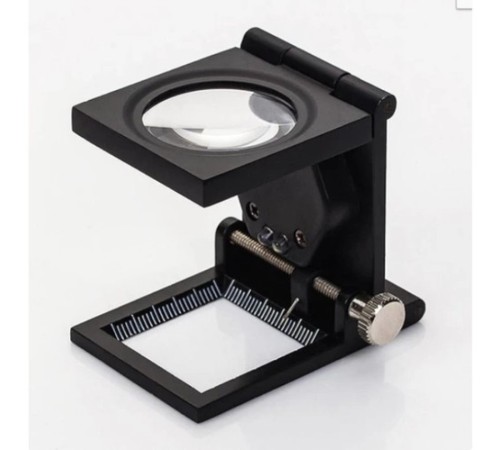 28x28 Mm Katlanır Sayaçlı Metal Lüp 2 LED Işıklı Büyüteç Tekstil TH-9005A