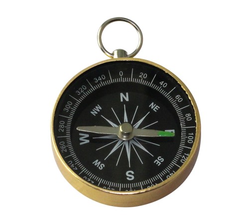 Mini Paslanmaz Alüminyum Pusula G44-2B Gold