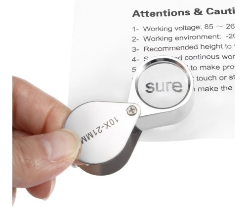 10X21 Full Çelik Kaplı Büyüteç Lüp