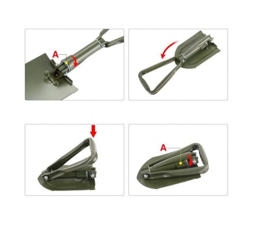 Profesyonel Portatif Katlanabilir Kürek ( Orta Boy 59 Cm )